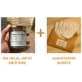 Halal Jar & Dua Sticker set Combo - Special Offer
